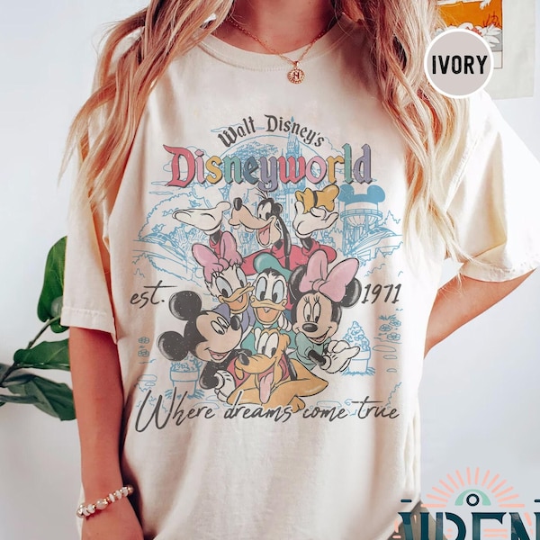 Vintage Walt Disney Disneyworld Est 1971 Shirt, Disneyworld Shirt, Disney Family Vacation 2025 Shirt, Disney Trip Shirts, Disney Group Shirt