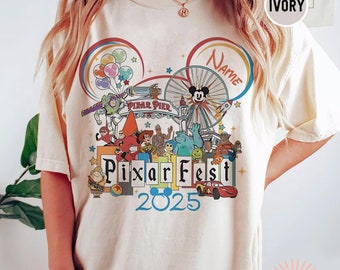 Personalized Disney Pixar Fest 2025 Shirt, WDW Disneyland Pixar Pals Playtime Party Celebrating Friendship & Beyond, Toy Story Pixar Shirt