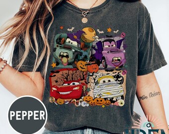 Retro Radiator Springs Cars Movie Halloween Shirt, Lightning McQueen Halloween Shirt, Disney Halloween Trip, Halloween Party, Halloween Gift