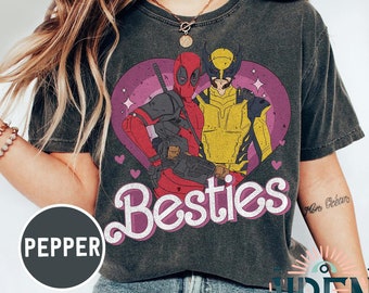 Vintage Deadpool Wolverine Besties Comfort Colors Tee - Retro Movie Shirt