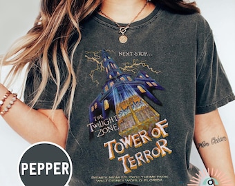 Retro Disney Tower Of Terror Shirt, Vintage Twilight Zone Shirt, Disney Rides Shirt, Hollywood Studios Shirt, Disney Family Trip 2025 Shirts