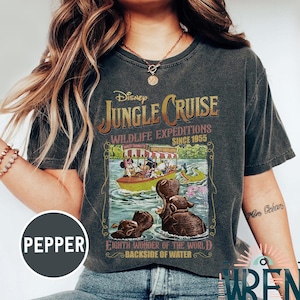 Vintage Disney Jungle Cruise Ride Comfort Colors Tshirt, WDW Disney Vacation, Magic Kingdom Shirt, Mickey and Friends Tee, Disney Trip Shirt