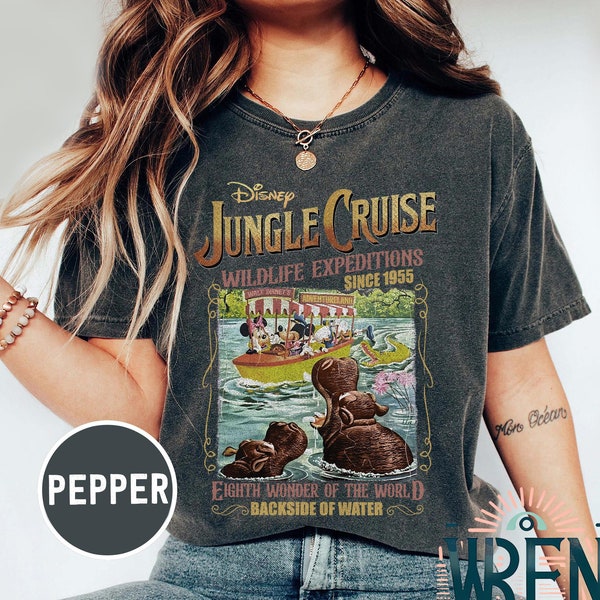 Vintage Disney Jungle Cruise Ride Comfort Colors Tshirt, WDW Disney Vacation, Magic Kingdom Shirt, Mickey and Friends Tee, Disney Trip Shirt