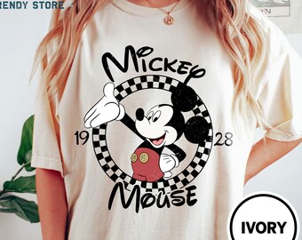 Maglietta retrò Disney Classic Mickey Mouse, maglietta Disney Mickey 1928, maglietta unisex Disney vintage, regalo per la vacanza a Disneyland 2024