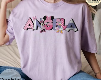 Disney Custom Name Shirt, Mickey & Friends Family Matching Shirts, Mom Dad Disney Shirt, Personalized Mickey Mouse Kids Toddler Birthday Tee