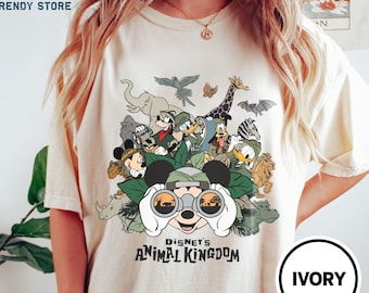 Retro Disney Animal Kingdom Mickey and Friends Comfort Color Shirt, Disney Mickey Safari Shirt, Vintage Safari Mode, Disneyland Trip Shirt