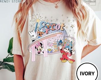 Retro Disney Epcot Comfort Colors Shirt, Vintage Epcot 1982 Shirt, Mickey And Friends, Disney Trip Shirt, Disney Family Trip Matching Shirt