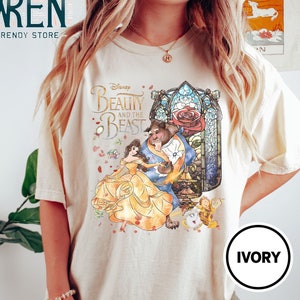 Retro Beauty And The Beast Comfort Colors Shirt, Vintage Disney Shirt, Disney Princess Shirt, Disney Princess Belle Shirt, Disneyworld Shirt