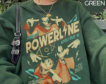 Camiseta retro de Disney "A Goofy Movie Powerline Stand Out World Tour", camiseta a juego familiar de Disneyland, regalo de cumpleaños de Magic Kingdom WDW 2025