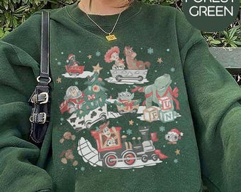 Sudadera navideña retro de Toy Story de Disney, camiseta navideña de Woody y Buzz Lightyear, camiseta familiar a juego "Muy Feliz Navidad", camiseta de viaje a Disneyland