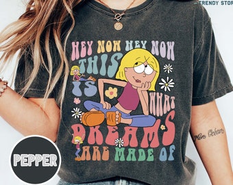 Retro Disney süßes Lizzie McGuire Comfort Farben Shirt, daraus bestehen Träume, Disney Urlaub Reise Shirts, Disneyland Shirt
