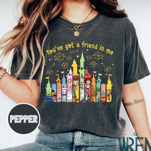 Retro You&#39;ve Got A Friend In Me Toy Story Disney Castle Shirt, Disney Toy Story Shirt, Toy Story Characters Shirt,Disney Family Matching Tee
