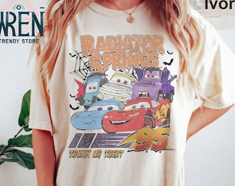 Retro Radiator Springs Cars Movie Halloween Shirt, Lightning McQueen Halloween Shirt, Disney Halloween Trip, Halloween Party, Halloween Gift