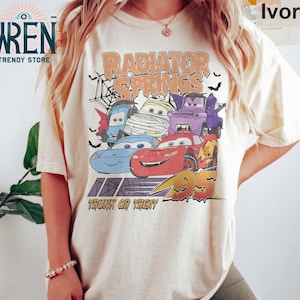 Retro Radiator Springs Cars Movie Halloween Shirt, Lightning McQueen Halloween Shirt, Disney Halloween Trip, Halloween Party, Halloween Gift