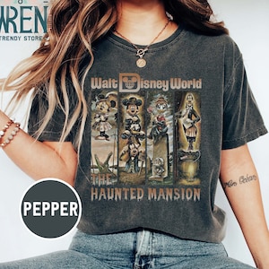 Camiseta retro Disney The Haunted Mansion Comfort Color, Camiseta Mickey&#39;s Not So Scary, Camiseta a juego de Disney, Camiseta de fiesta de Halloween, Disneyland