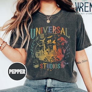 Retro shirt van Universal Studios, shirt van Universal Studio Family 2024, grappig kasteelshirt, shirt van Disney Trip 2024, bijpassende T-shirt van Universal Studio