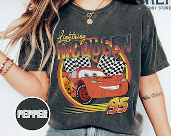 Camisa retro Lightning McQueen, Disney Cars, Cumpleaños de Disney, Regalos de cumpleaños de Cars, Camisa de Disney Pixar, Camisa de Disneyland, Camisas de Disneyworld