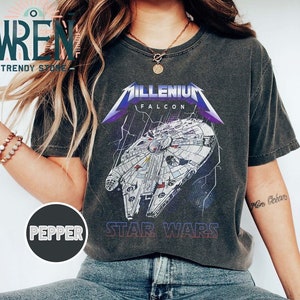 Retro Disney Star Wars Shirt, Disneyland Trip 2024 Comfort Colors Shirt, Vintage Star Wars Millennium Falcon Shirt, Disneyworld Shirts 2024