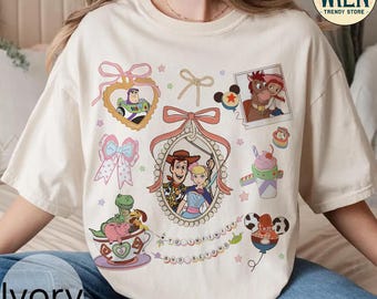 Retro flirtstrik Disney Toy Story-shirt, To Infinity and Beyond, T-shirt Toy Story Friends, Disney Family-shirts, Toy Story Land-shirt