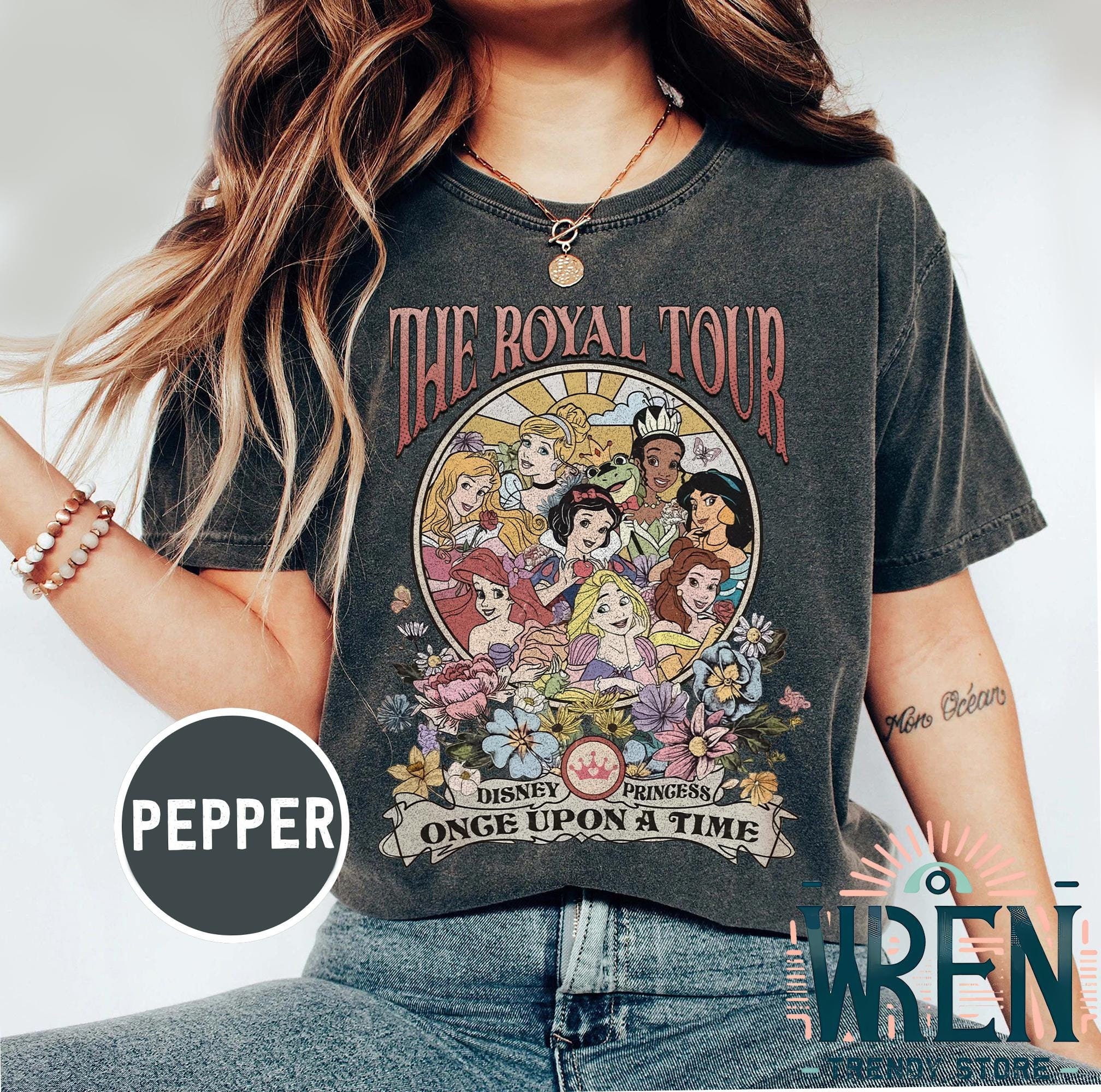Vintage Disney Comfort Colors Princess Shirt, Disney Girl Trip Shirt, Disney Cinderella, Jasmine, Elsa, Belle Shirt, Disneyland Trip Shirt