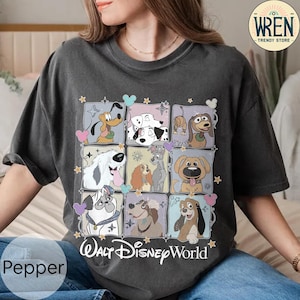 Retro Comfort Colors Disney Dogs Shirt, Vintage Dog Lovers Shirt, Disneyland Shirt, Disney Tee, Disney World Shirt, Cute Disney Dog Tee