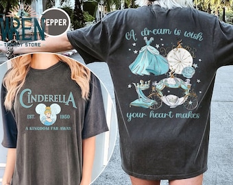 Vintage Disney Cinderella EST 1950 Two Side Shirt, Walt Disneyworld Princess Shirt, Disney Trip 2024 Shirt, Disney Cinderella Princess Shirt