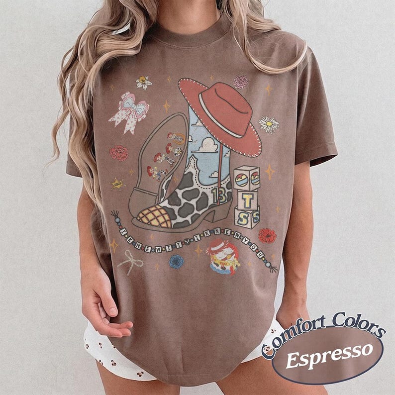 Retro Disney Vintage Jag visste det Jag visste dig T-shirt, TS och Toy Story 5 vänskapströja, Woody Buzz Lightyear T-shirt, Disneyland Toy Story-familjen bild 8