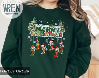 Bluzy Vintage Disney Mickey Merry Christmas, Koszulka Mickey's Very Merry Christmas, Koszulka Disney Family Matching Christmas, Disney Xmas