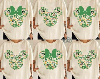 Camiseta del día de San Patricio de Disney, camiseta del día de San Patricio de Mickey, camisetas familiares a juego, camiseta de Mickey y Minnie, día de San Patricio de Disneyland