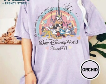 Retro Walt Disney World Comfort Color Shirt, Vintage Mickey and