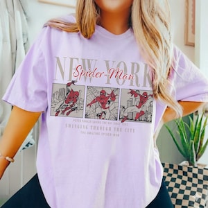 Maglietta Comfort Colors Vintage Spider-Man Brand New Day: maglietta da supereroe Spiderman, maglietta di Tom Holland Spidey, maglietta MCU Avengers Spiderman immagine 4