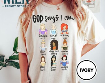 Dios retro dice que soy camisa de colores cómodos, camisas de personajes de Disneyland, camisa de viaje de Disneyworld, camisa de vacaciones familiares, camisa de Disney 2024