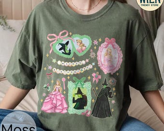 Koszulka urodzinowa inspirowana filmem „Wicked”, koszulka z estetyką zmienioną na dobrą, koszulka „Czarnoksiężnik z Krainy Oz”, koszulka z imieniem „Wicked” na prezent urodzinowy
