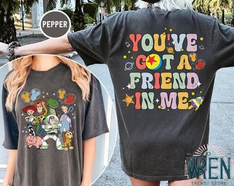 Retro Toy Story Comfort Colors Two Sided® Shirt, Jessie and Buzz Disney Shirt, Toy Story Land Shirt, Disneyland Shirt, Disney Trip 2024 Tee