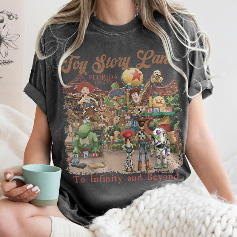Comfort Colors Retro Toy Story Land Comfort Colors Shirt, Toy Story Tee, Disney Pixar Tee, Woody Buzz Toy Story Party, Comfort Colors Shirt image 3