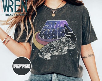 Magliette retrò di Star Wars, Maglietta retrò di Star Wars, Star Wars Una nuova speranza sbiadita, Magliette Disneyworld, Magliette per famiglie Disney, Maglietta Viaggio Disney 2024