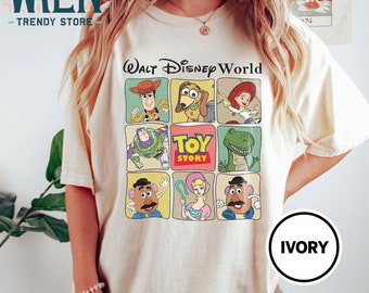 Retro Disney Toy Story-personages Shirts, Toy Story Group-shirts, Toy Story-shirts, Woody-shirt, Disney-cadeau-shirt, Disneyland Trip-shirt