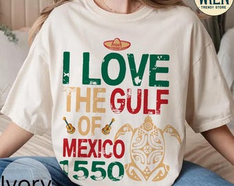 Ich liebe den Golf von Mexiko Shirt: Schildkröten-Grafik-T-Shirt