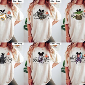 Vintage Disney Star Wars Character Shirt, Star Wars Mickey Ballon Shirt, Star Wars Mickey Head Shirt, Disneyland Shirt, Disney Family Shirt