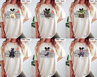 Vintage Disney Star Wars Character Shirt, Star Wars Mickey Ballon Shirt, Star Wars Mickey Head Shirt, Disneyland Shirt, Disney Family Shirt