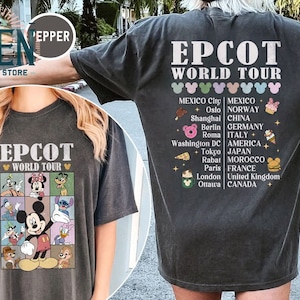 Vintage Disney Epcot World Tour Shirt, Mickey and Friends Shirt, Drinking Around the World Shirt, Epcot World Tour Shirt, Disney Group Shirt