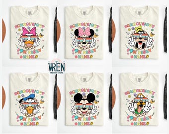 Personalized School's Out For Disney Shirt, Mickey & friends Happy Last Day Of School Shirt, Summer Break Student Teacher Shirt, Disney Tee