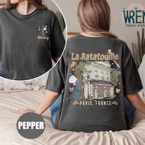 Comfort Colors® Little Chef Remy T-shirt, Disney Ratatouille Paris Shirt, Pixar Ratatouille Tee, Gusteau&#39;s Shirt, Disney Cute Mouse Shirt