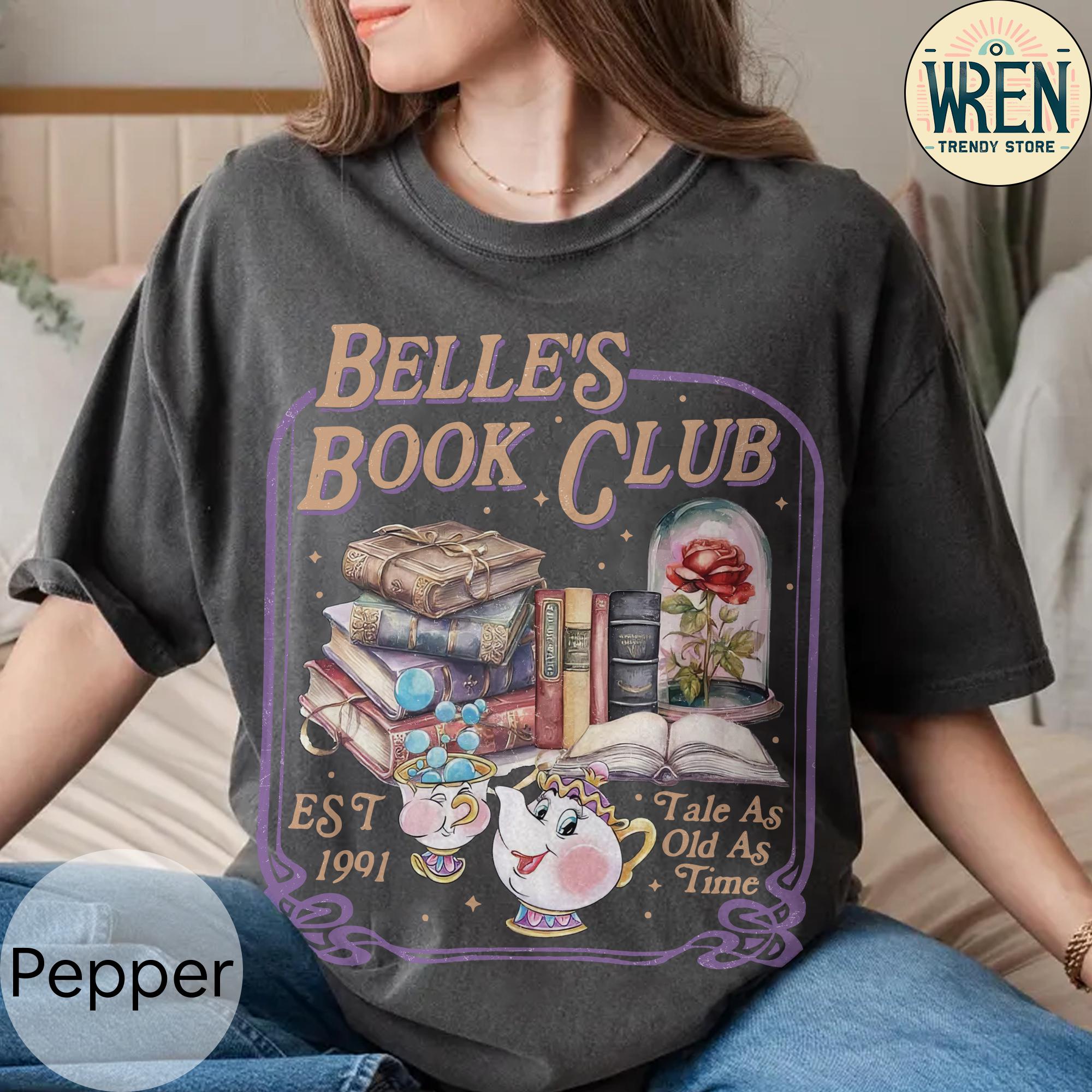 ヴィンテージ ベルのブッククラブ シャツ、美女と野獣 Tシャツ、昔話