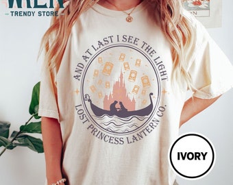 Retro Disney Tangled Rapunzel Lost Princess Comfort Color Shirt, Vintage Rapunzel Lantern Co Est 2010 Shirt, Disney Tangled Princess Shirt