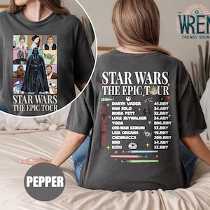 Comfort Colors Star Wars The Epic Tour Shirt, Star Wars Dart Vader Shirt, Vintage Star Wars The Era Tour Shirt, Star Wars Shirt Characters