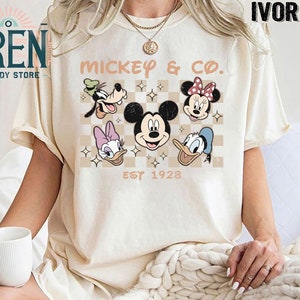 Vintage Mickey & Co Est 1928 Shirt, Retro Mickey And Friends Shirt, Disneyland Shirt, Disneyworld Shirts, Disney Family Trip 2024 Shirts
