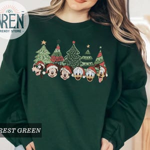 Vintage Mickey And Friend Christmas Comfort Colors Shirt, Disney Ears Christmas Shirt, Disney Christmas Shirt, Disney Family Christmas Shirt