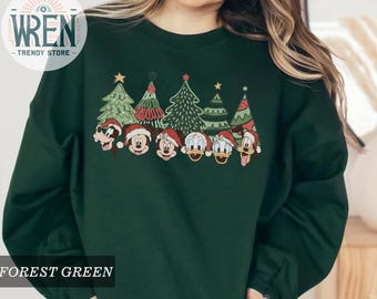 Vintage Mickey And Friend Christmas Comfort Colors Shirt, Disney Ears Christmas Shirt, Disney Christmas Shirt, Disney Family Christmas Shirt