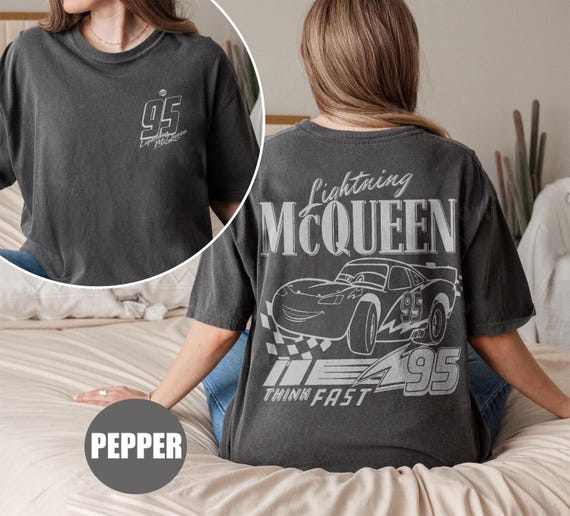 Retro Lightning McQueen Shirt, Two Sided McQueen T-Shirt, Disney Pixar Car Shirt, Radiator Springs Tee, WDW Cars Matching Shirt